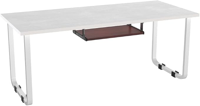 FRMSAET Furniture Accessories Office Product Suits Hardware 20/24/30 inches Keyboard Drawer Tray Wood Holder Under Desk Adjustable Height Platform. (24 inches, Mahogany)