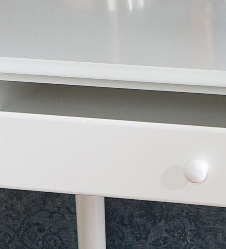 SEI Furniture - Writing 2-drawer Desk- Crisp White - Transitional Design, White Finish - Ideal for Home Office, Bedroom (HO8800)
