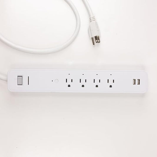 MaxLite, APS-6/USB/SMTR, Smart Advanced Power Strip, 4 AC Outlets, 2 USB Ports, 245 Joules of Surge Protection, App Controlled, Google & Alexa Compatible