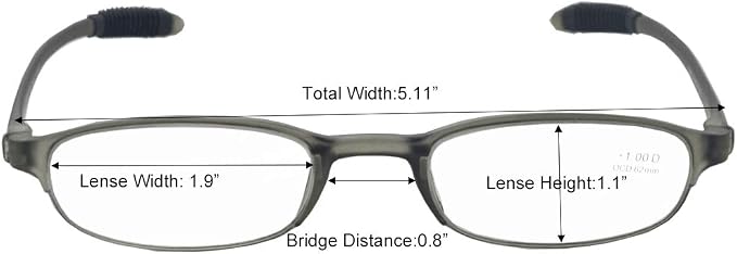 Lightweight Reading Glasses,Flexible(Memory Plastic) Readers, Men and Women