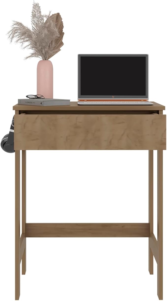 Eagar Minimalist Desk - Particle Board Beige - Compact Space-Saving Design - Home Office Study Area - Modern Interior Decor
