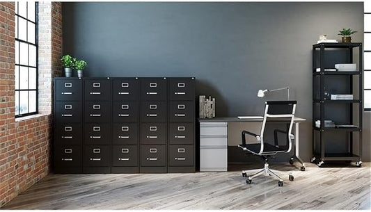 Pemberly Row 2 Drawers 20" Deep Mobile File Cabinet Lockable Pre-Assembled Stationary Letter Size for Home, Office