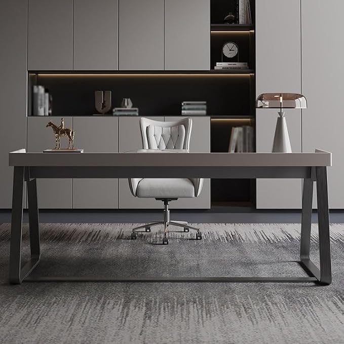 ENGENDER Desk Slate Desk Minimalist Home Small Apartment Study Modern Simple Light Luxury Escritorio(180 * 75 * 81cm)