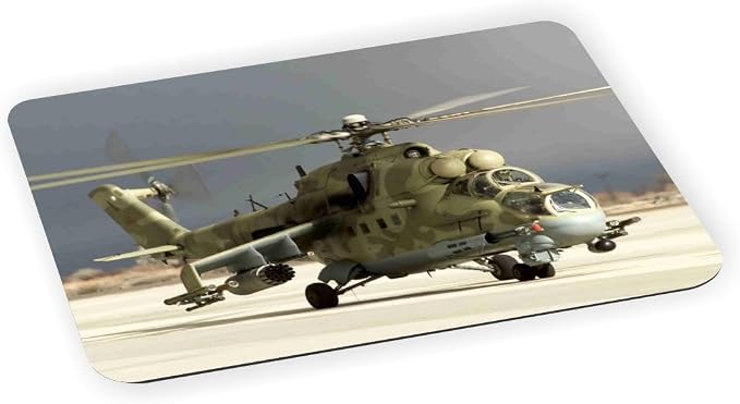 Apache Helicopter - Army Helicopter - Ultra Thin Non-Slip Mouse Pad Mousepad for use with Laptops, Macbooks, Travel