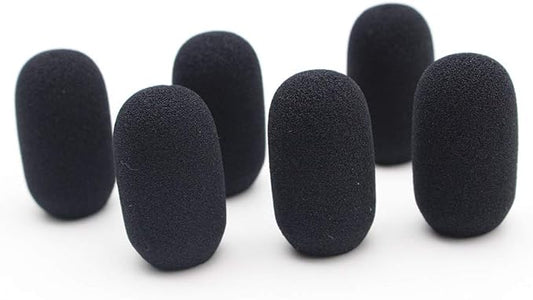 6 Pack Microphone Windscreens, Dense Mic Foam Covers Windshields for Lightspeed Astro A50s David Clark Aviation Headsets