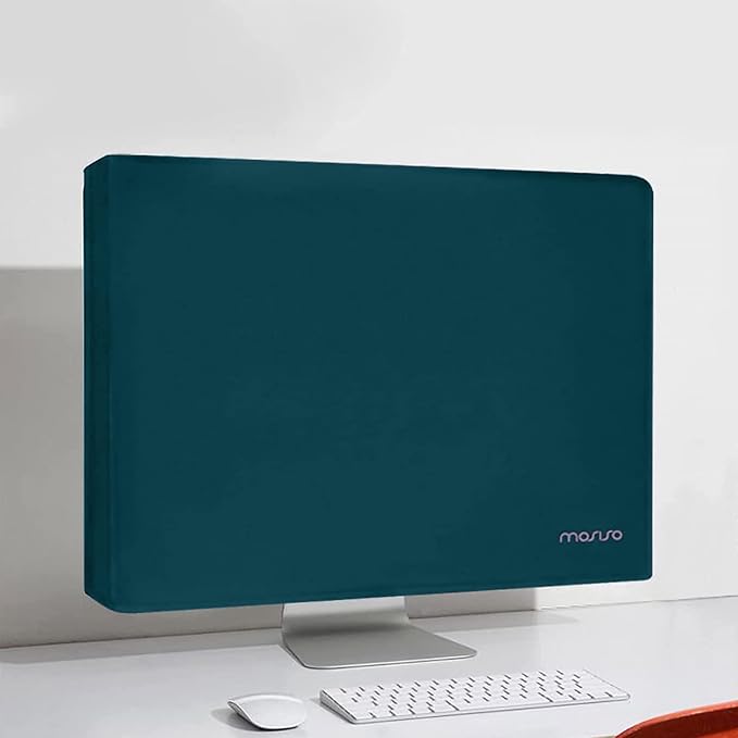 MOSISO Monitor Dust Cover 22, 23, 24, 25 inch Anti-Static Dustproof LCD/LED/HD Panel Case Computer Screen Protective Sleeve Compatible with iMac 24 inch, 22-25 inch PC, Desktop and TV, Teal Green