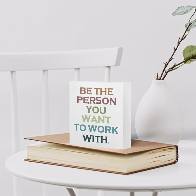 mmiishe Office Decorations for Work Positive Affirmations Motivational Gift | Encouragement Gifts for Women Cheer Up Gifts for Friend Mentor Coworkers Leader Coach Office Decor Birthday Gift 5 x 5 Inches