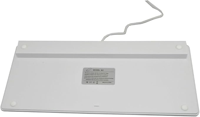 iKKEGOL USB Slim Mini Wired 78 Key Small Super Thin Compact Keyboard for Desktop Laptop PC Win 7 Mac (White)