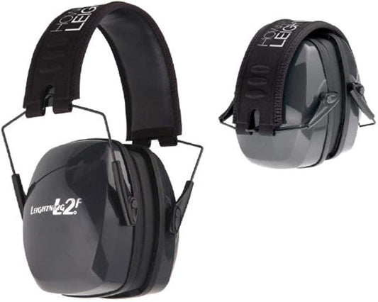 Howard Leight by Honeywell Leightning L2F Folding Slim Shooting Earmuff (R-01525) Black/Gray Large