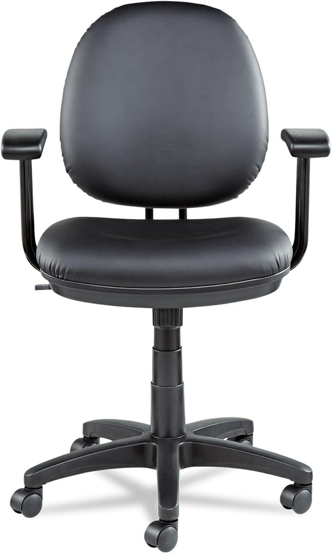 Alera IN4819 Interval Series Swivel/Tilt Task Chair, Leather, Black