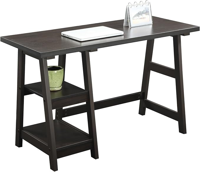 Convenience Concepts 090107ES Trestle Desk, Espresso