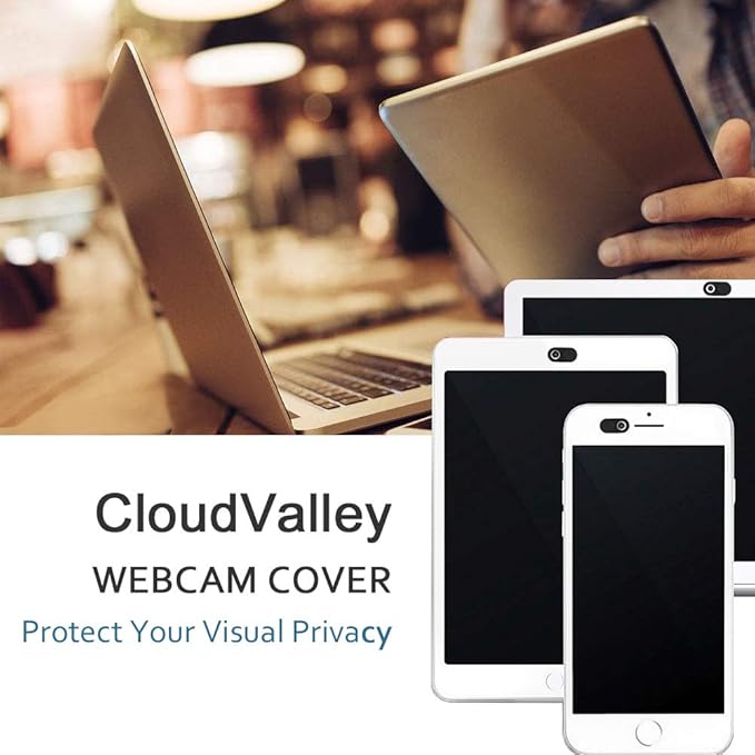 CloudValley Laptop Camera Cover Slide, Metal 0.023 Inch Ultra-Thin, 2 Pack | Web Webcam Cover for MacBook Pro / Air, Laptop, iMac, iPad, iPhone 8/7, PC Accessories, Privacy Protection, Black & White