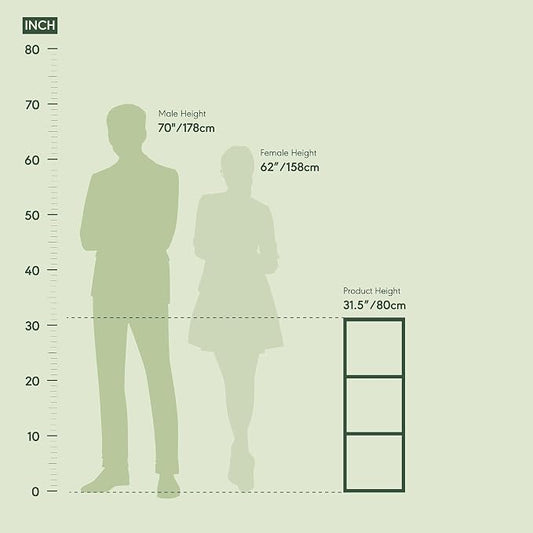Furinno Fulda Book Shelf, 3-Tier Narrow Bookshelf, Bookcase with 10-in Width Storage Shelf, 9.3 x 9.8 x 31.5, for Living Room, Bedroom, Home Office, Amber Pine