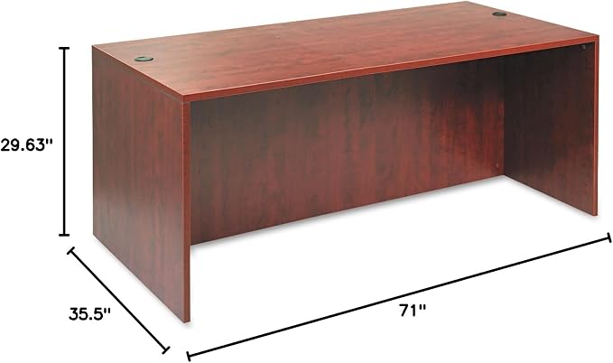 Alera Alera Valencia Series Straight Front Desk Shell, 71" X 35.5" X 29.63", Medium Cherry