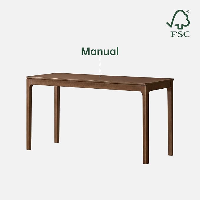 Solid Wood Writing Desk, Mid Century Modern Wood Desk, Vintage Home Office, Computer Desk for Study, Work & Gaming 39.37" W