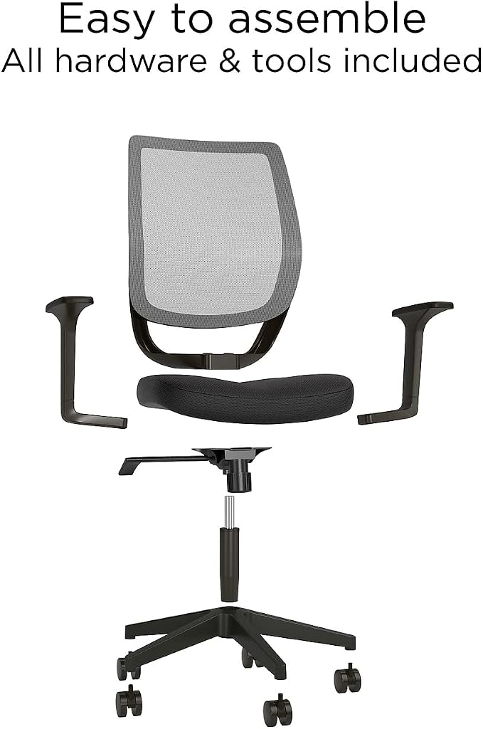 Staples Ergonomic Task Chair, Mesh, Ergonomic, Adjustable Height, Swivel