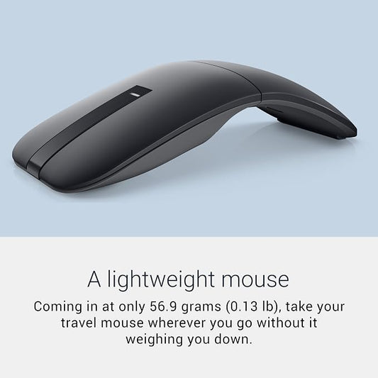 Dell MS700 Bluetooth Travel Mouse – Bluetooth 5.0, Microsoft Swift Pair/Dell Pair (Windows 10 & 11 only), Optical LED Sensor, Touch Scroll with latest Controller - Black