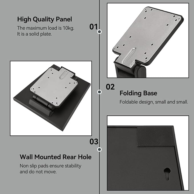 LCD Monitor Stand - VESA Hole 75x75mm & 100x100mm Folding Universal Monitor Desk Bracket