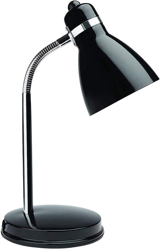 Newhouse Lighting NHDK-OX-BK Oxford Black Metal Flexible Classic Desk or Table Lamp for Office or Bedroom Use