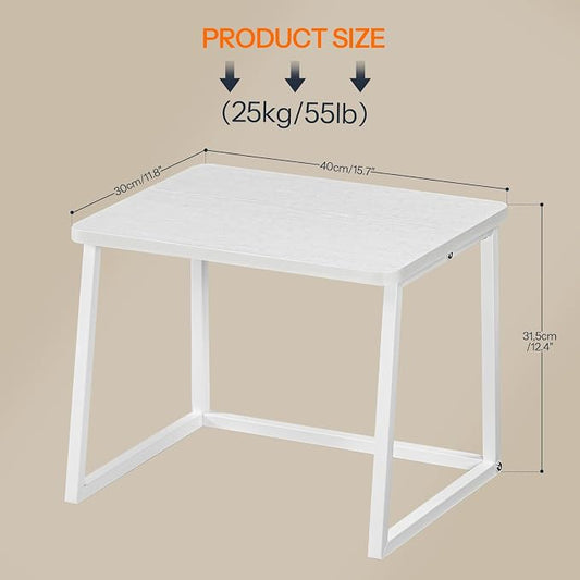HOOBRO Printer Stand with Storage for Desk, 2-Tier Desktop Printer Shelf, Desk Organizer for Office, Kitchen, Living Room, White WW16PS01