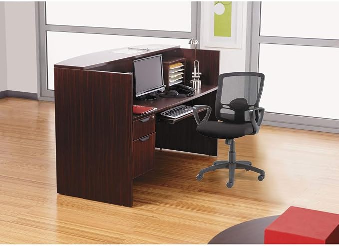 Alera Etros Series Mesh Mid-Back Chair, Supports Up to 275 Lb, 18.03" to 21.96" Seat Height, Black