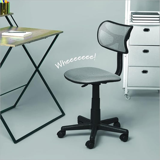 Urban Lifestyle Swivel Mesh Desk Chair, Silver 21D x 21W x 33H in