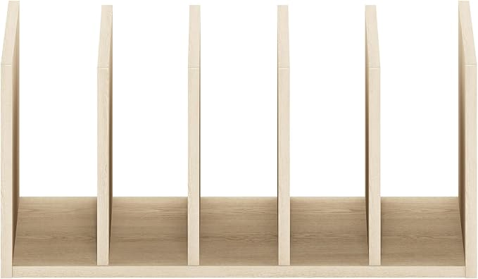Furinno Hermite Desk Organizers and Accessories with File Holder, Office Organization, Desk Top Book Shelf, for Office Supplies, Natural Oak