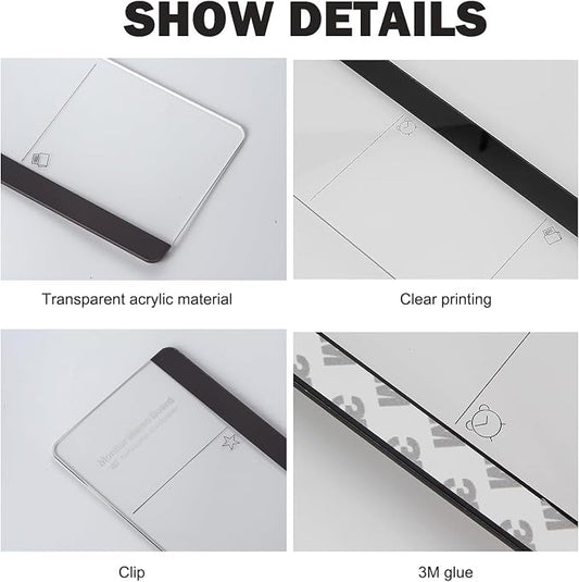 Office Desk Accessories 2pcs Computer Message Board Monitor Memo Board Office Supplies for Women Men Computer Sticky Note Holder with Functional Areas for Office Home Work Desk
