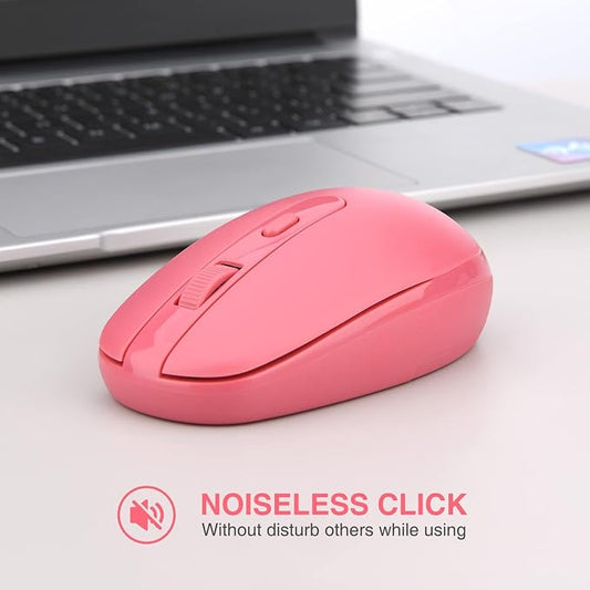 Rii Wireless Mouse RM700 2.4G Silent Mouse with USB Nano Receiver for Laptop,PC,Mac,Chromebook,Windows (5 Mixed Colors)