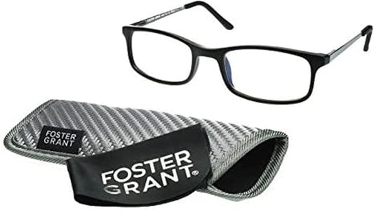 Foster Grant mens Kramer E.readers™ Reading Glasses Rectangular Blue Light Filtering Glasses