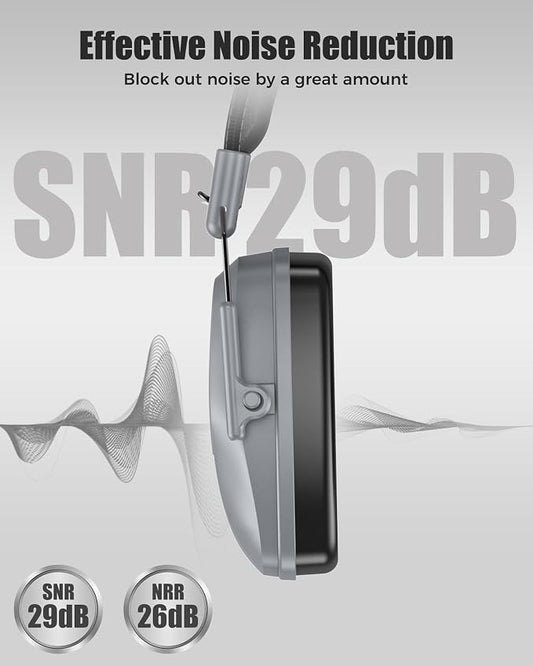 ProCase Noise Reduction Ear Muffs SNR 29dB, Hearing Protection Headphones for Adults, Adjustable Soundproof Ear Defenders