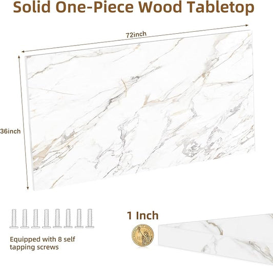 Universal Solid One-Piece Wood Table Top, 72"x36"x1" Workbench Top - Rectangular Particle Board for Standing Desk, Home Office Desk Countertop DlY, Washer Dryer, Coffee, Bar Tabletop