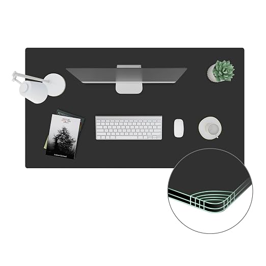 SANODESK Universal Tabletop 55"x28"x1" Thickness One-Piece Table Top Rectangular Particle Board for Standing Desk and Home Office Countertop DIY,Black Desk Top