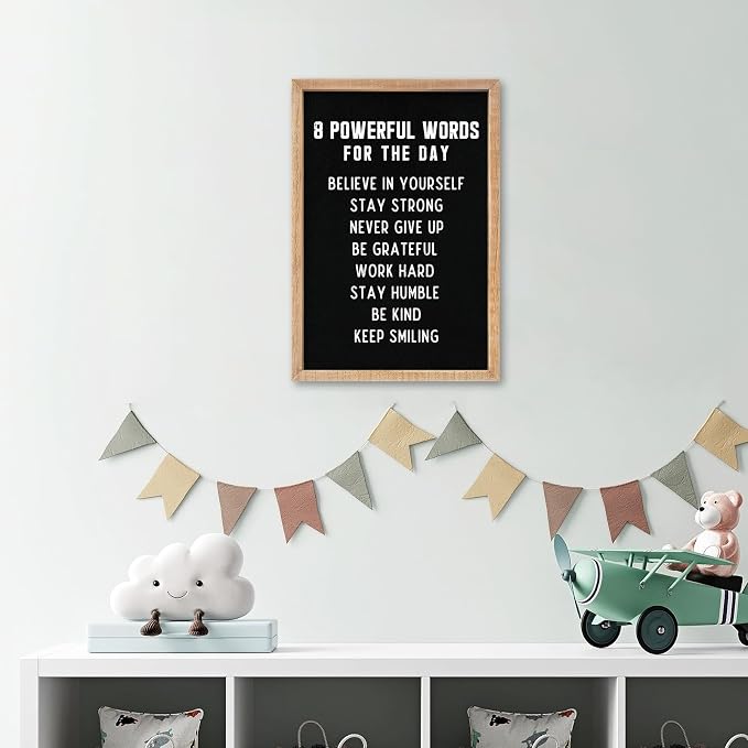 8 Powerful Words Wall Art, 11x16 Inch Framed, Motivational Decor for Office