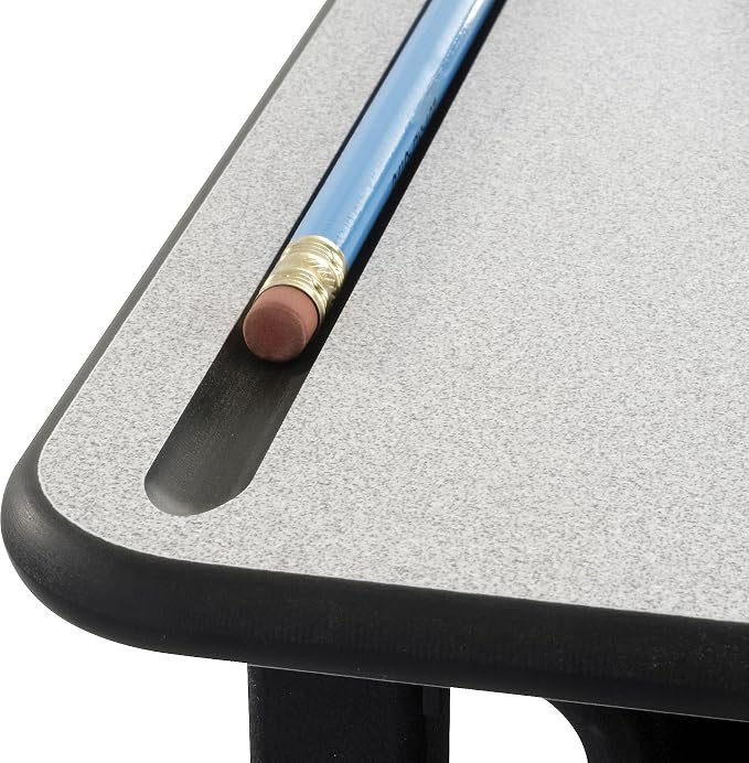 Safco Products AlphaBetter Adjustable-Height Desk, 36" W x 24" D Premium Desktop, Swinging Footrest Bar Classroom and Home School Desk
