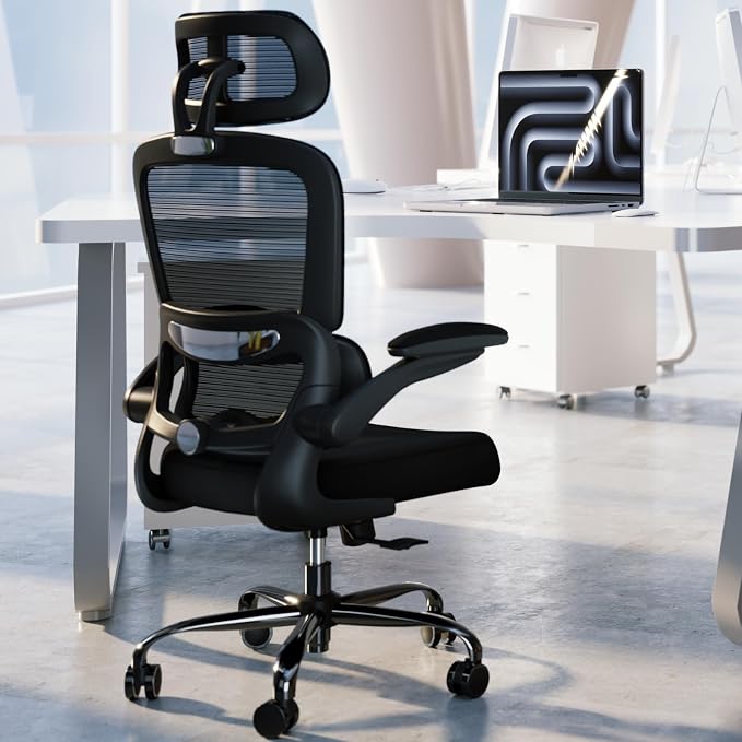 TRALT Office Chair Ergonomic Desk Chair, 330 LBS Home Mesh Office Desk Chairs with Wheels, Comfortable Gaming Chairs Pack of 4