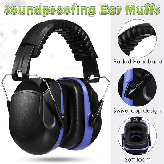 Yunsailing 4 Pcs Nrr 28db Noise Reduction Ear Protection Hearing Protection Muffs Foldable Headphones for Shooting