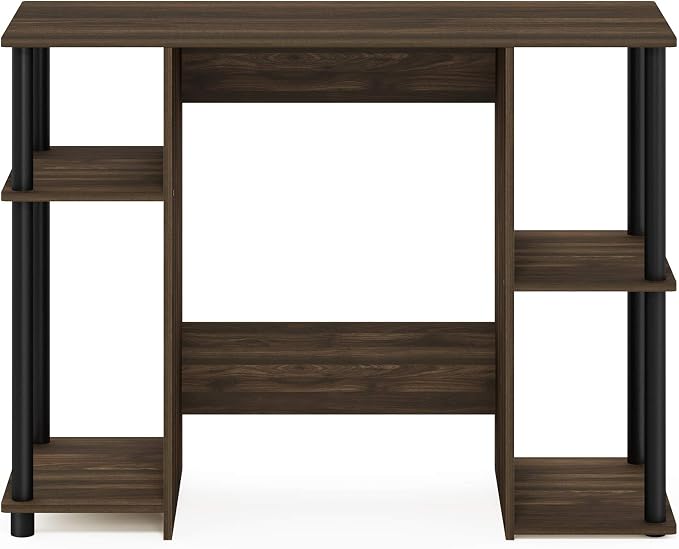 Furinno Jaya Computer Study Desk, Columbia Walnut/Black