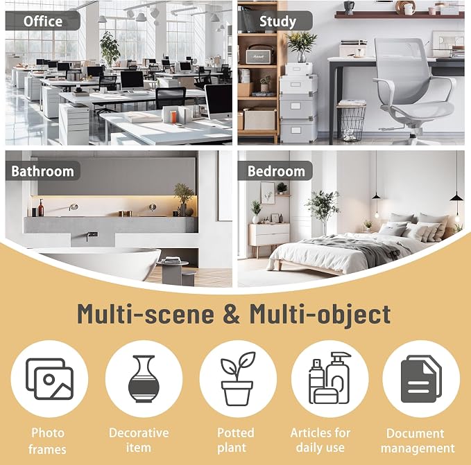 YIGANG Desk Shelf Organizer, 3-Tier Desktop Bookshelf for Computer Desk, Small Tabletop Hutch Storage Rack, Wood Office Supplies Organizer for Dorm, Home & Student (29 Inch Wide),White