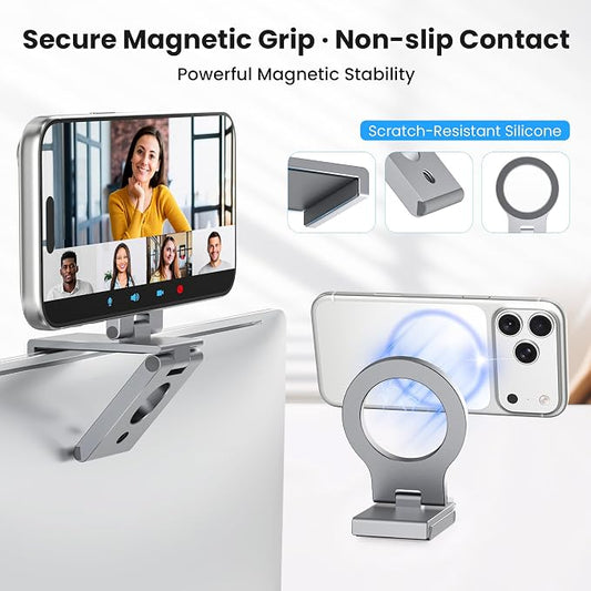Itramax Continuity Camera Mount for iMac&Desktop Monitor,Magnetic iPhone Webcam Stand,Adjustable Phone Webcam Holder for MagSafe iPhone 17 Pro/16/15/14/13/12/11/XR/XS,Mac,Apple TV 4K,Studio Display