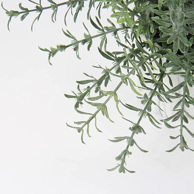 Hollyone Faux Plants Indoor Artificial Mini Potted Plants Plastic Green Plant Small Fake Plants Eucalyptus Decor in Pots for Home Table Room Bathroom Decor