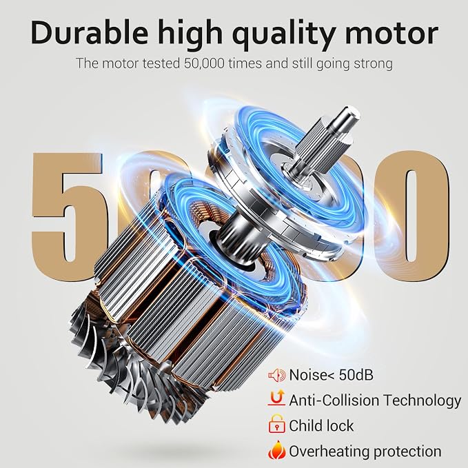farexon Electric Standing Desk Adjustable Height, 55 x 24 Inch Stand up Desk with Large Mouse Pad, Rolling Wheels & Foot Pad,27''-46'' Lifting Range Home Office Computer Desk(Oak Gray)