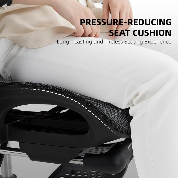 Office Chair with 3D Adjustable Lumbar Support,Ergonomic Computer Chair,Adjustable Headrest and Armrests, 400lbs Capacity,Tilt-Swivel,Premium Mesh Desk Chair for Office,Home & Gaming (Dark Gray)