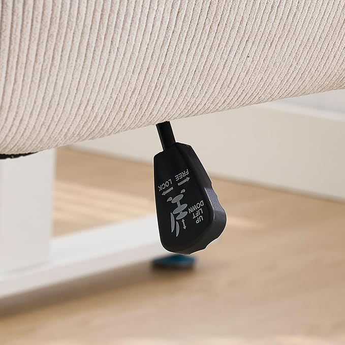 Stripes Velvet Home Office Desk Chair, Accent Upholstered Modern Height Adjustable Swivel Chair with Wheels,Ergonomic Task Chair for Living Room,Bedroom,Vanity,Study,Office(Cream)