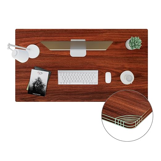 SANODESK Universal Tabletop 60"x24"x1" Thickness One-Piece Table Top Rectangular Particle Board for Standing and Home Office Desk Countertop DIY,Mahogany Desk Top