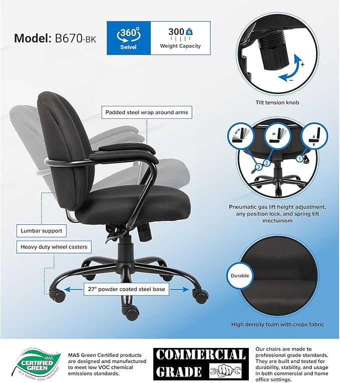 Boss Heavy Duty Task Chair
