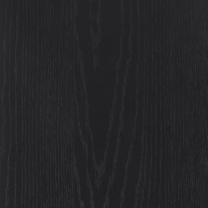 Nathan James Jasper 3-Shelf Solid Wood Boho Bookshelf, Wall Mounted Bookshelf with Cabinet with Fluted Doors, Black Oak, Set of 4