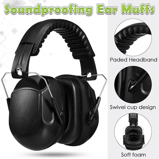 Yunsailing 4 Pcs Nrr 28db Noise Reduction Ear Protection Hearing Protection Muffs Foldable Headphones for Shooting