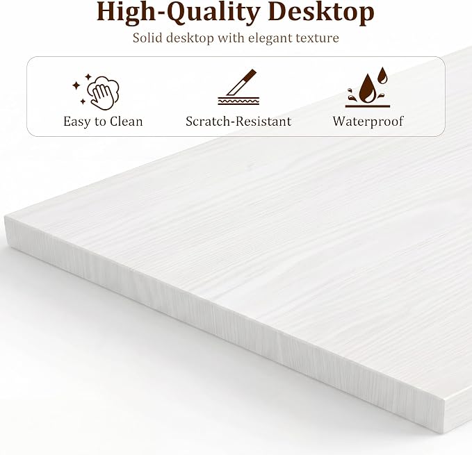 Alpen L Shaped Gaming Desk, Small Computer Desk, 50 Inch Wide Corner Desk, Work from Home Desk, Study Table for Bedrooms, PC Writing Table with Storage and Reversible Shelf, White