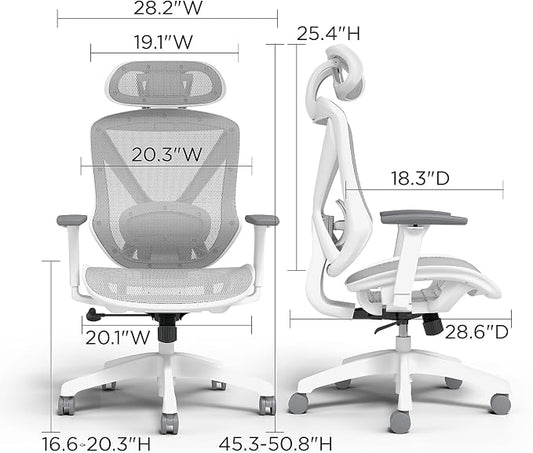 STAPLES Ergonomic Task Chair, Mesh, Ergonomic, Lumbar Support, Gray